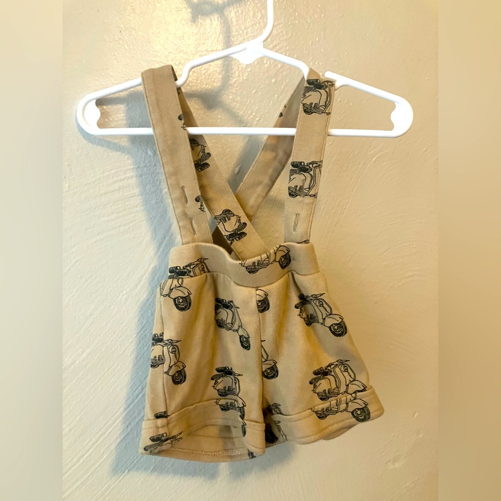 Kate Quinn Beige Scooter Print Overalls